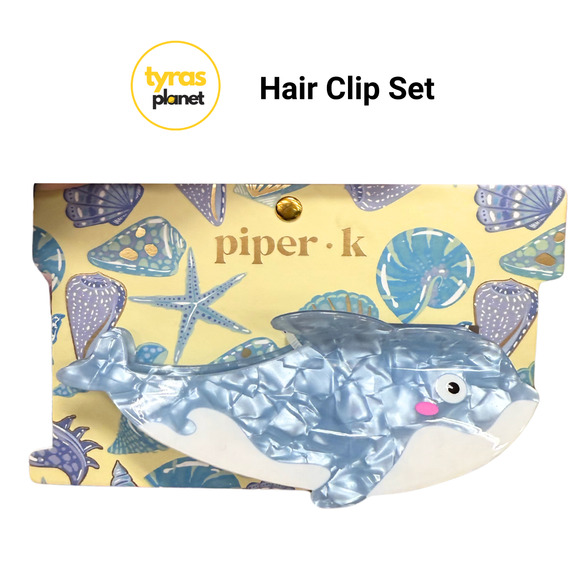 Piper K Accessories - Piper K Glitter Dolphin Hair Barrette - Adorable Sea Creature Clip